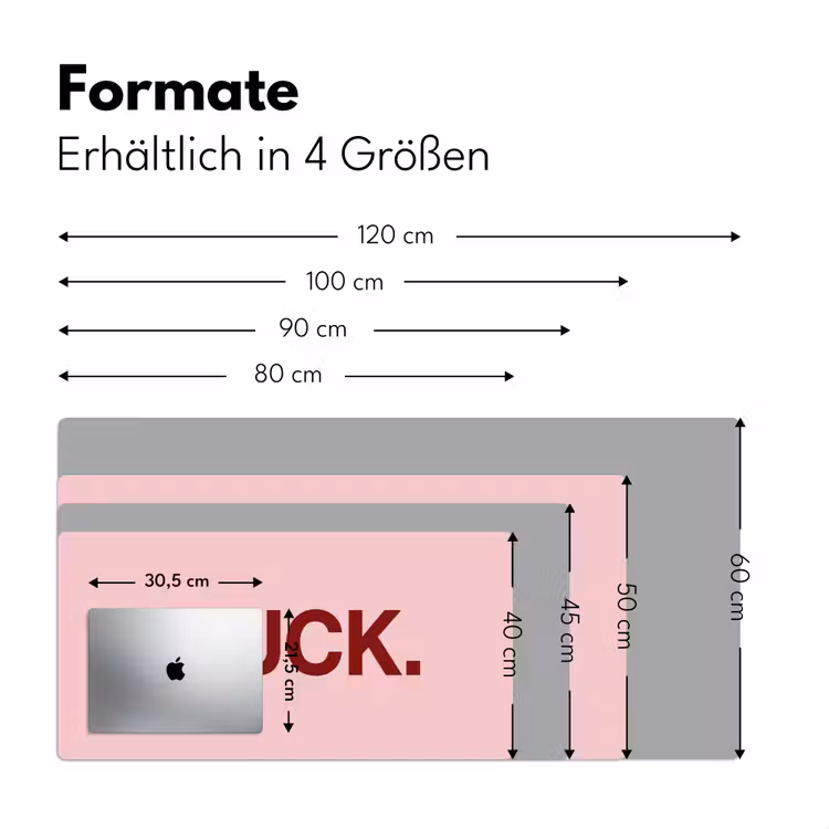 Statement - Krachtig - Roze Muismat XXL klein -ysfeer5_duits