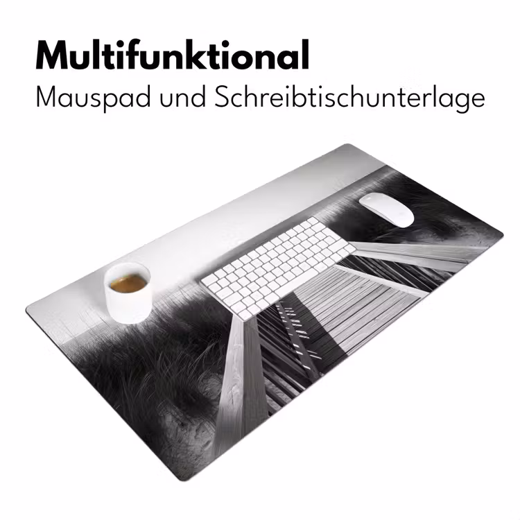 Loopbrug - Hout - Strand - Zee Muismat XXL klein -ysfeer4_duits