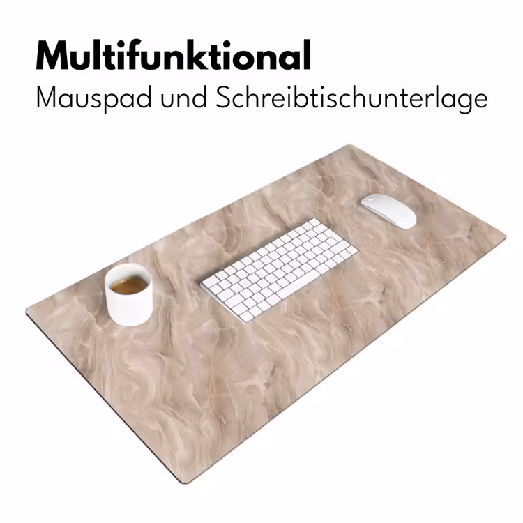 Steen - Golvend - Abstract - Beige Muismat XXL klein -ysfeer4_duits