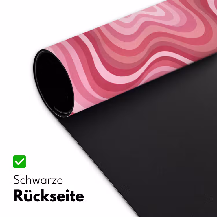 Schreibtischunterlage - Stern – Wellenförmig – Abstrakt – Rosa - Ster - Golvend - Abstract - Roze Muismat XXL klein