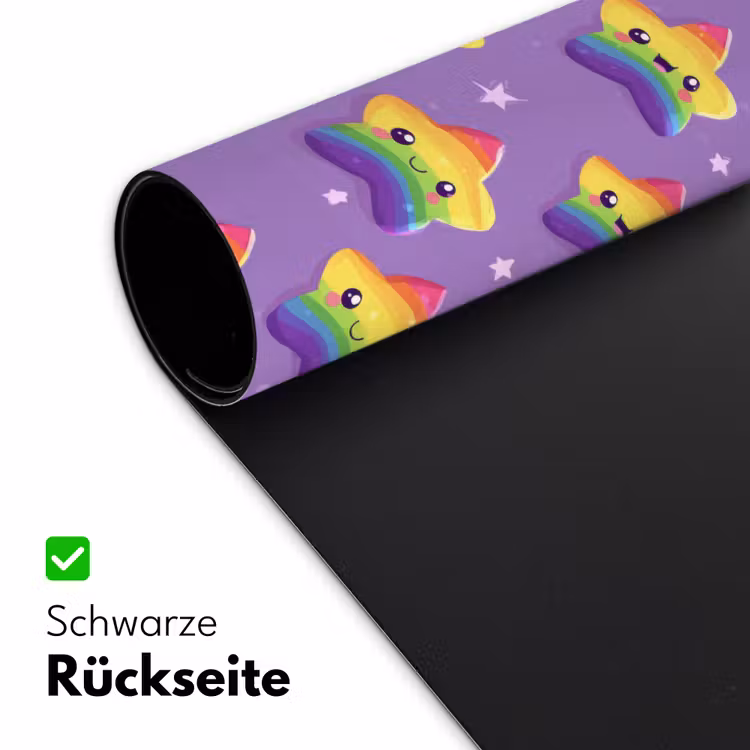 Sterren - Regenboog - Paars Muismat XXL klein 681 -ysfeer2_duits