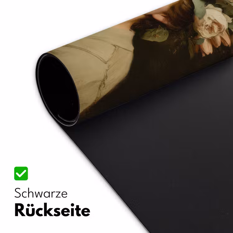 Bloemenstilte - Vrouw - Portret Muismat XXL klein -ysfeer2_duits