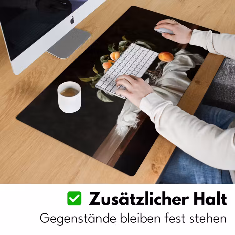 Stilleven - Perziken - Vintage Muismat XXL klein -ysfeer3_duits