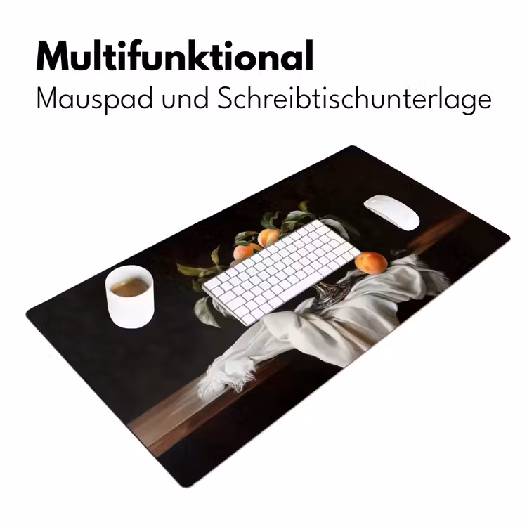 Stilleven - Perziken - Vintage Muismat XXL klein -ysfeer4_duits