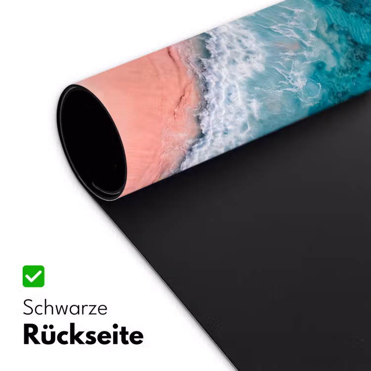Strand - Oceaan - Golven - Roze Zand - Natuur Muismat XXL klein -ysfeer2_duits