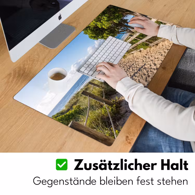 Strand - Zandpad - Oceaan - Natuur Muismat XXL klein -ysfeer3_duits