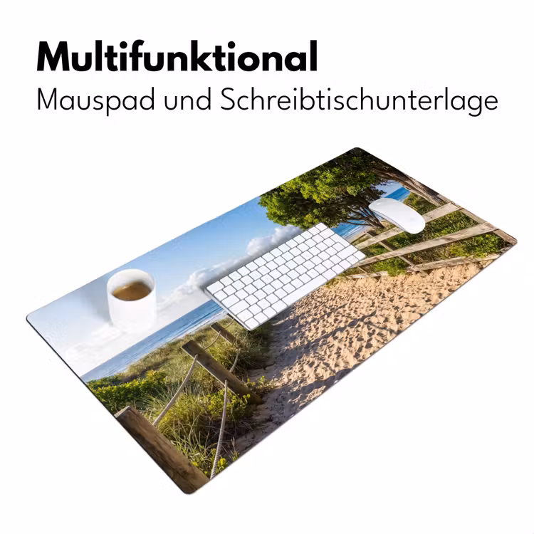 Strand - Zandpad - Oceaan - Natuur Muismat XXL klein -ysfeer4_duits