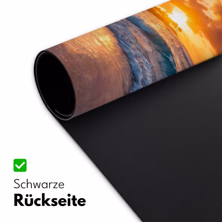 Strand - Zonsopgang - Tropisch - Natuur - Oranje Muismat XXL klein -ysfeer2_duits