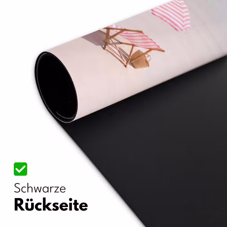 Schreibtischunterlage - Strand – Sonnenschirm – Liegestuhl – Sommer – Rosa - Strand - Parasol - Ligstoel - Zomer - Roze Muismat XXL klein