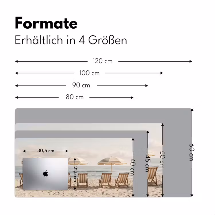 Strand - Stoelen - Parasol Muismat XXL klein -ysfeer5_duits