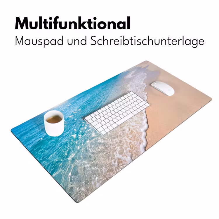 Strand - Water - Natuur - Blauw - Beige Muismat XXL klein -ysfeer4_duits
