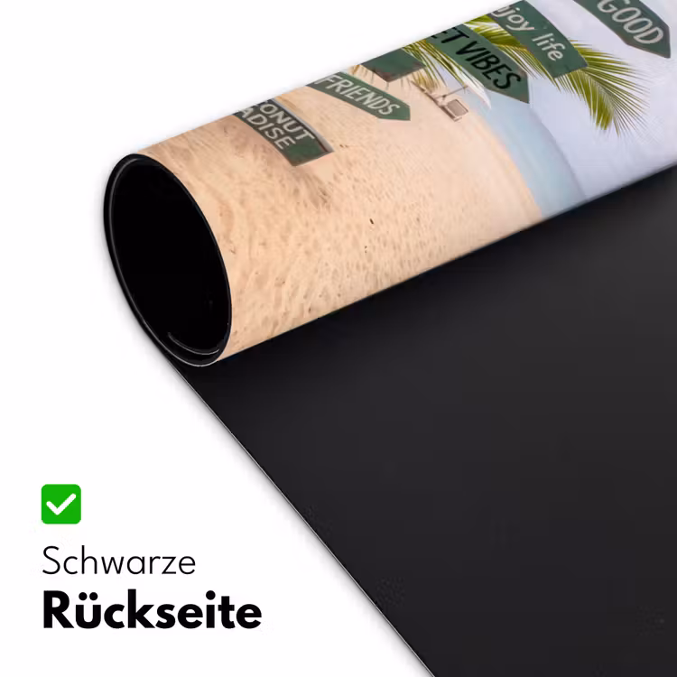 Strand - Wegwijzer - Palmen - Tropisch - Groen Muismat XXL klein -ysfeer2_duits