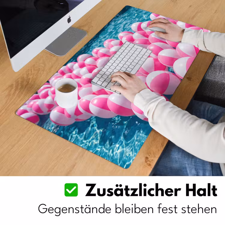 Strandballen - Roze - Water Muismat XXL klein -ysfeer3_duits