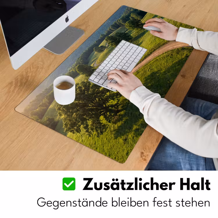 Weg - Weide - Natuur - Groen Muismat XXL klein -ysfeer3_duits