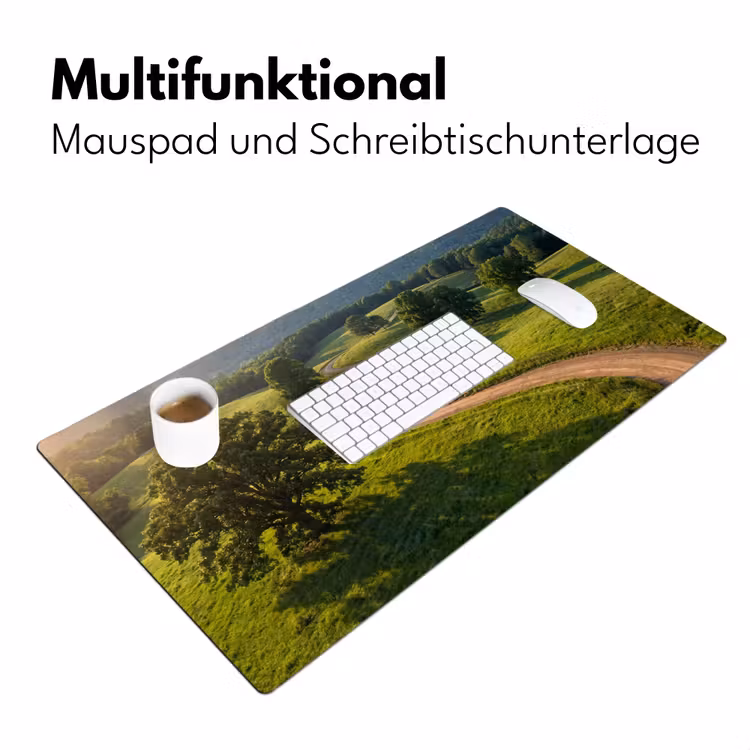 Weg - Weide - Natuur - Groen Muismat XXL klein -ysfeer4_duits