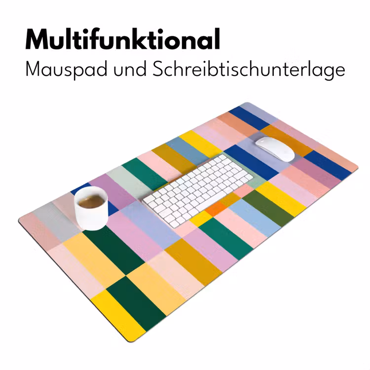 Stroken - Blauw - Patroon - Abstract Muismat XXL klein -ysfeer4_duits