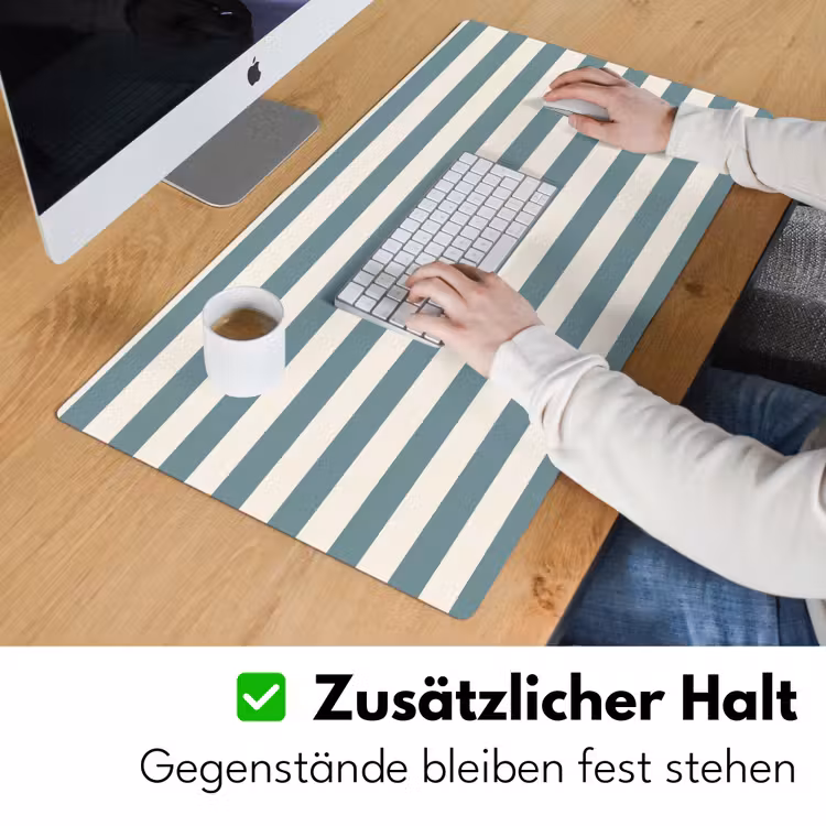 Strepen - Modern - Blauw Muismat XXL klein 681 -ysfeer3_duits