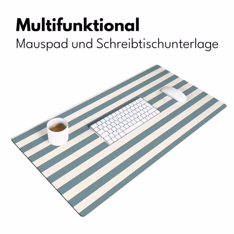 Strepen - Modern - Blauw Muismat XXL klein 681 -ysfeer4_duits