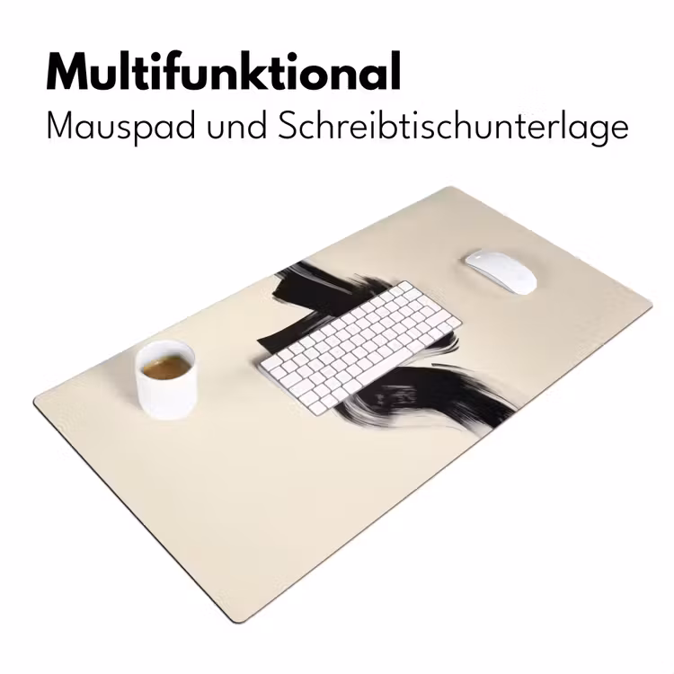 Strepen - Zwart - Abstract Muismat XXL klein -ysfeer4_duits