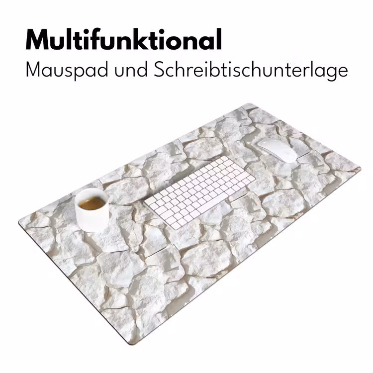 Structuur - Rots - Wit Muismat XXL klein 681 -ysfeer4_duits