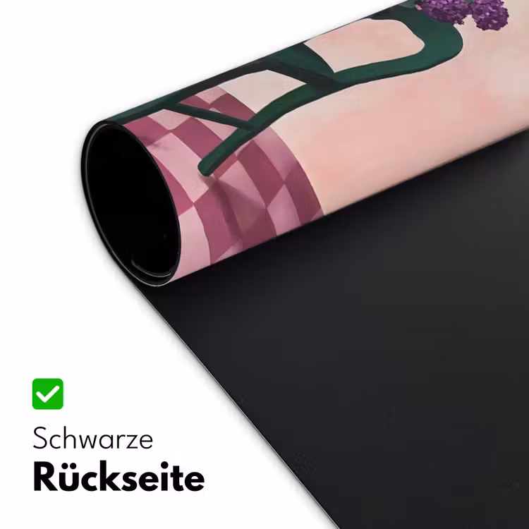 Stoel - Vaas - Bloemen - Geblokt Muismat XXL klein -ysfeer2_duits