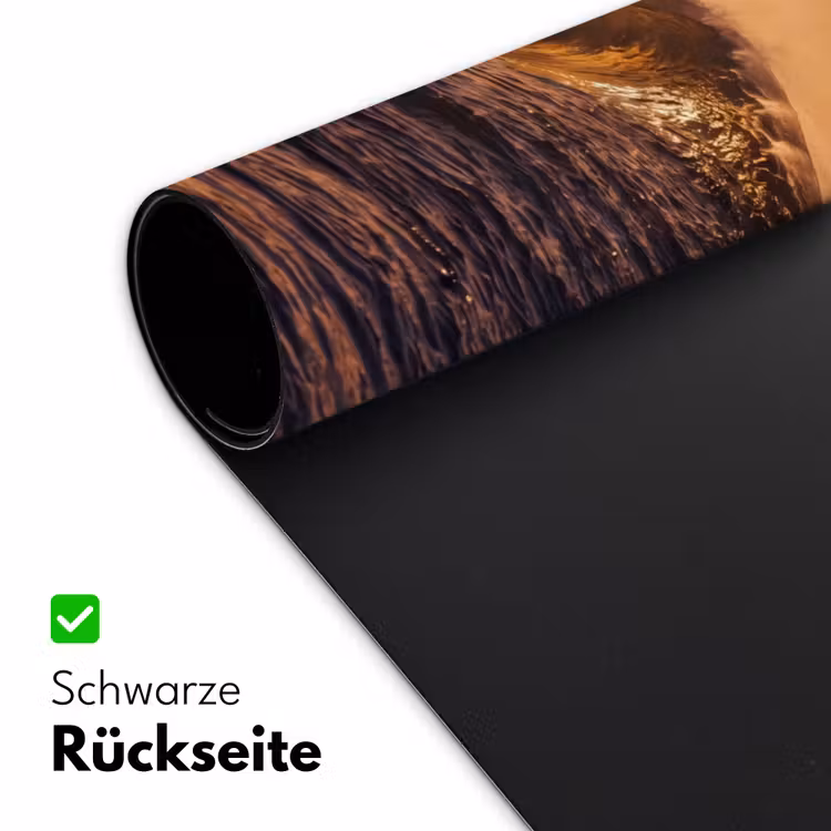 Schreibtischunterlage - Surfer – Welle – Ozean – Sport – Orange - Surfer - Golf - Oceaan - Sport - Oranje Muismat XXL klein