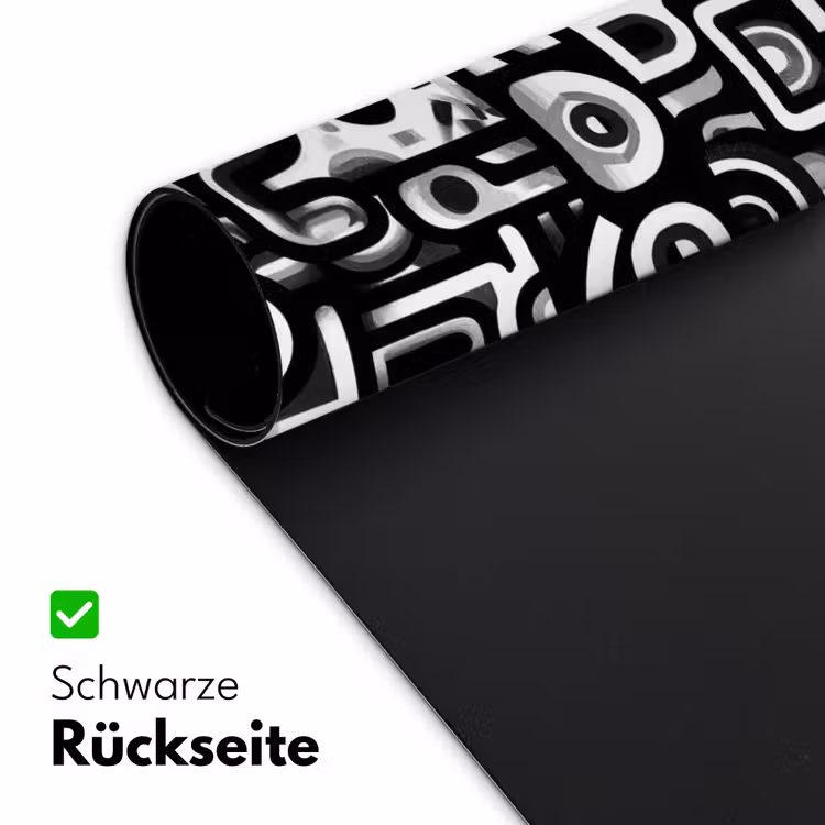 Symbolen - Abstract - Grafisch - Zwart Muismat XXL klein -ysfeer2_duits
