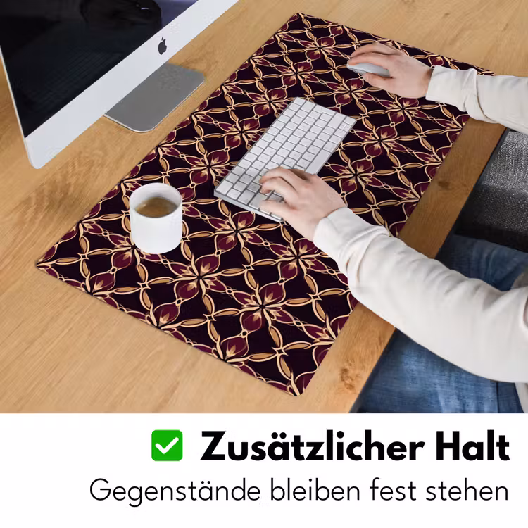 Symmetrisch - Tegel - Burgundy Muismat XXL klein 681 -ysfeer3_duits
