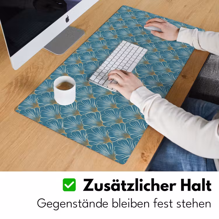 Symmetrisch - Patroon - Blauw Muismat XXL klein 681 -ysfeer3_duits