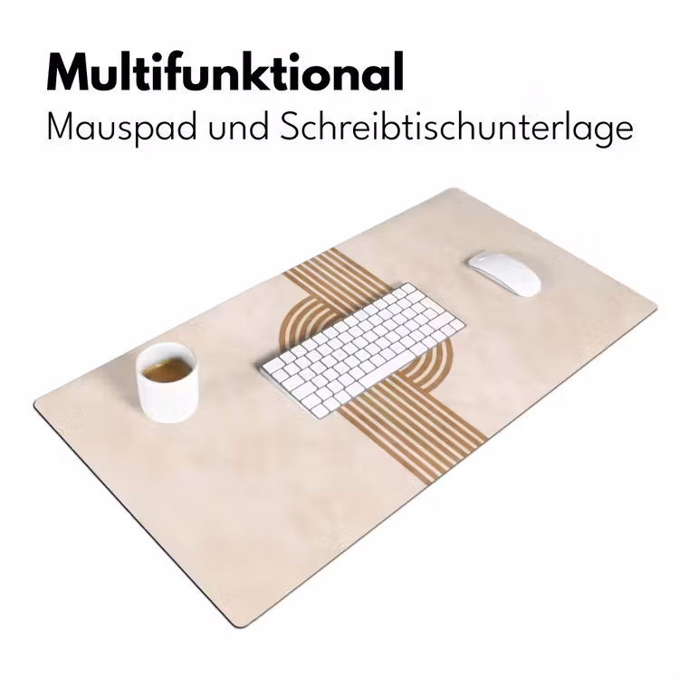 Symmetrische bocht - Koperkleurig Muismat XXL klein -ysfeer4_duits