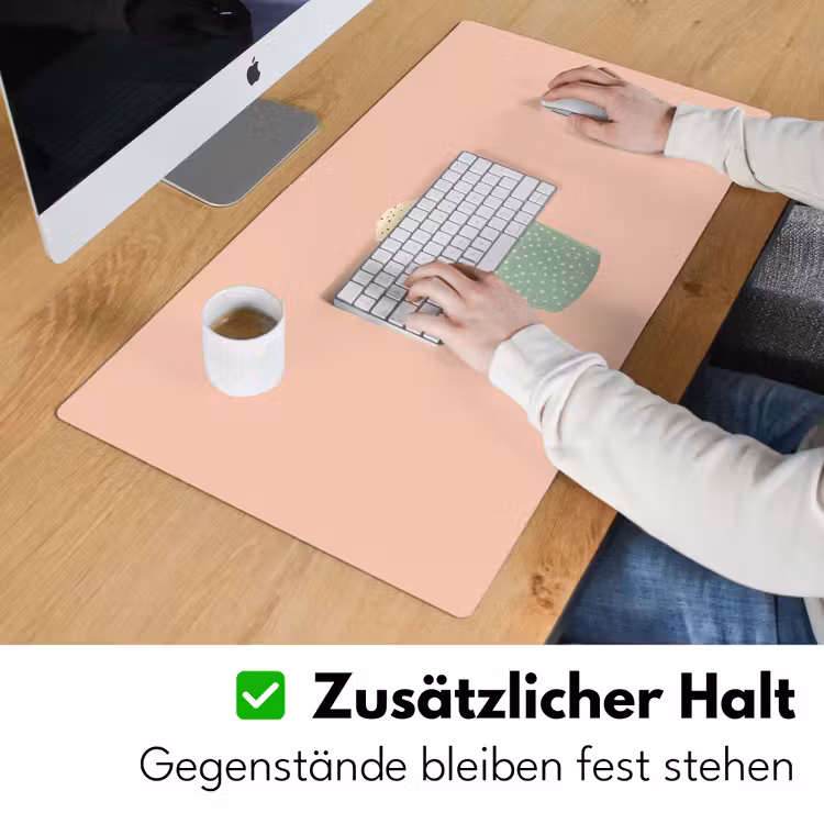 Bakje - Ijs - Aardbei - Roze Muismat XXL klein -ysfeer3_duits