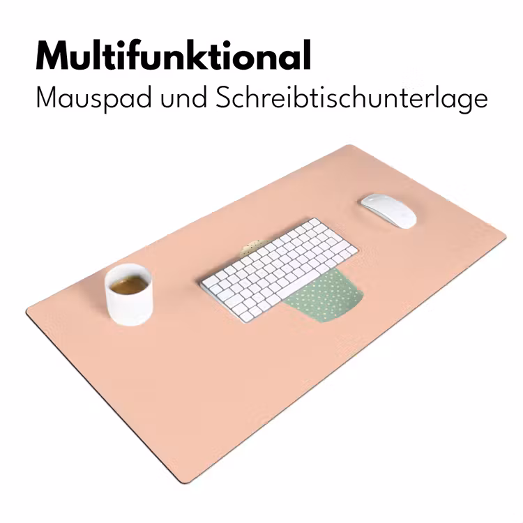 Bakje - Ijs - Aardbei - Roze Muismat XXL klein -ysfeer4_duits