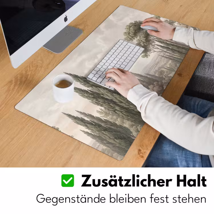Vallei - Bos - Natuur - Groen Muismat XXL klein -ysfeer3_duits