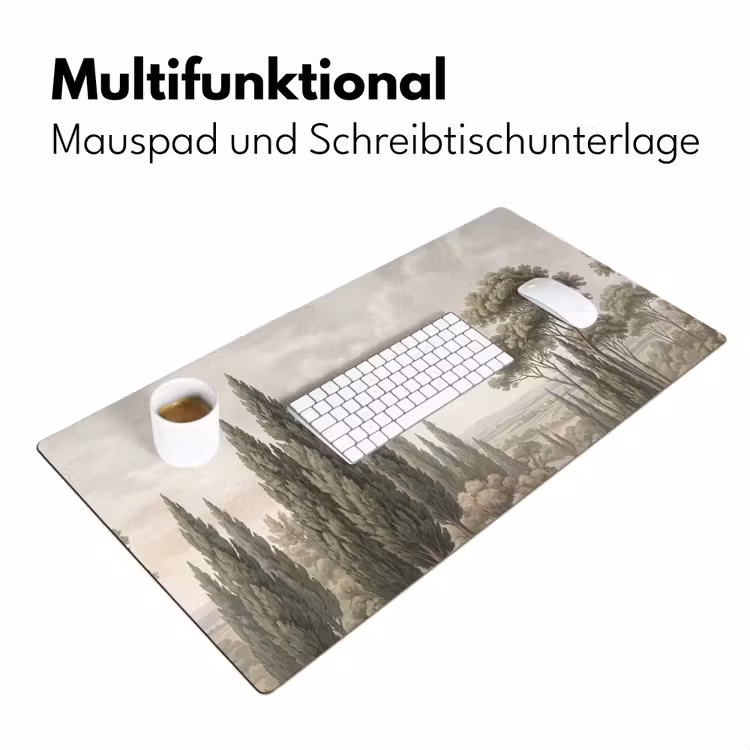 Vallei - Bos - Natuur - Groen Muismat XXL klein -ysfeer4_duits