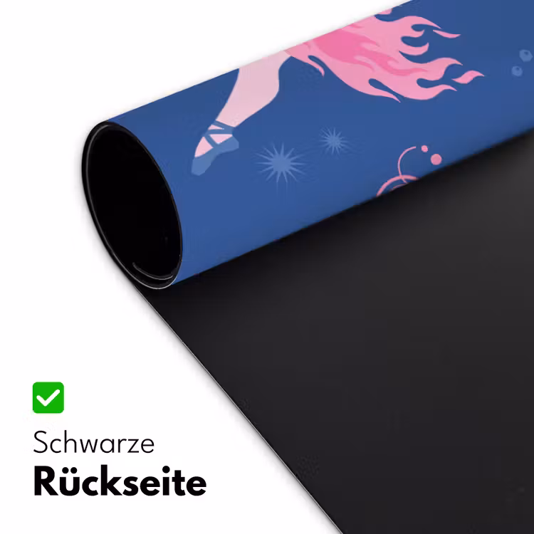 Schreibtischunterlage - Tänzerin – Flammenrock – Abstrakt – Rosa – Blau - Danseres - Vlammenrok - Abstract - Roze - Blauw Muismat XXL klein