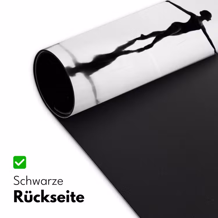Danser - Silhouette - Kunst - Modern - Zwart-wit Muismat XXL klein -ysfeer2_duits