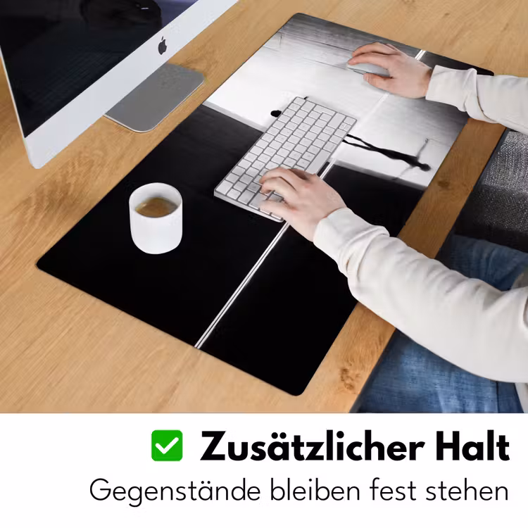 Danser - Silhouette - Kunst - Modern - Zwart-wit Muismat XXL klein -ysfeer3_duits