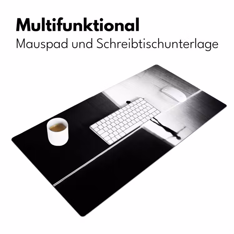 Danser - Silhouette - Kunst - Modern - Zwart-wit Muismat XXL klein -ysfeer4_duits