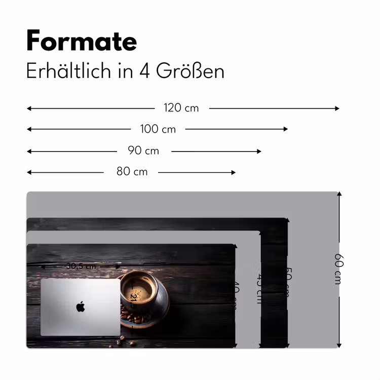 Kop - Koffie - Hout - Bonen Muismat XXL klein -ysfeer5_duits