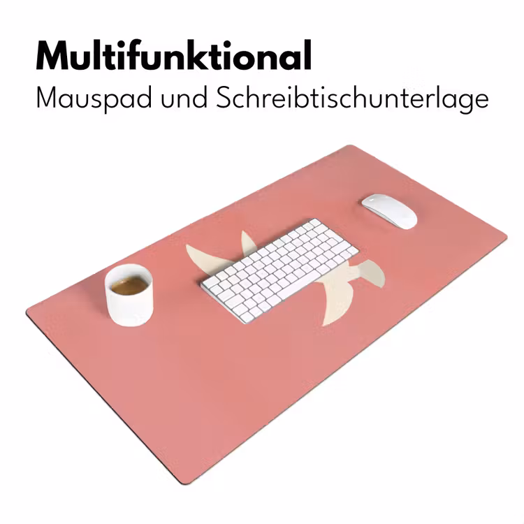 Duiven - Wit - Sierlijk Muismat XXL klein -ysfeer4_duits