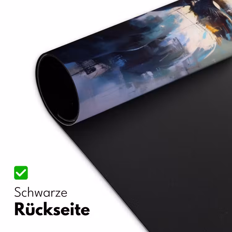Stier - Zwart - Abstract - Horens Muismat XXL klein -ysfeer2_duits
