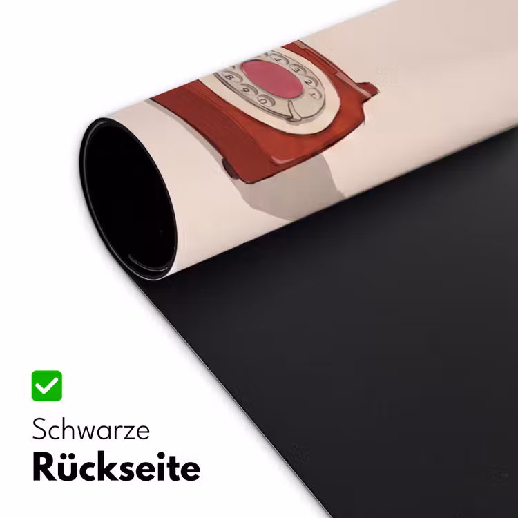 Schreibtischunterlage - Telefon – Handy – Vintage – Kommunikation – Rot - Telefoon - Hand - Vintage - Communicatie - Rood Muismat XXL klein