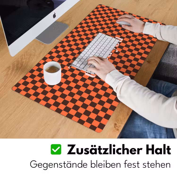 Tequila texted you - Glas - Vierkanten - Oranje Muismat XXL klein -ysfeer3_duits