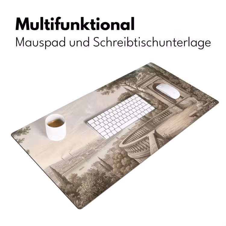 Terras - Stad - Uitzicht - Rivier Muismat XXL klein -ysfeer4_duits