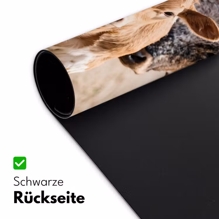 Texas Longhorn - Kalf - Weide - Dieren Muismat XXL klein -ysfeer2_duits