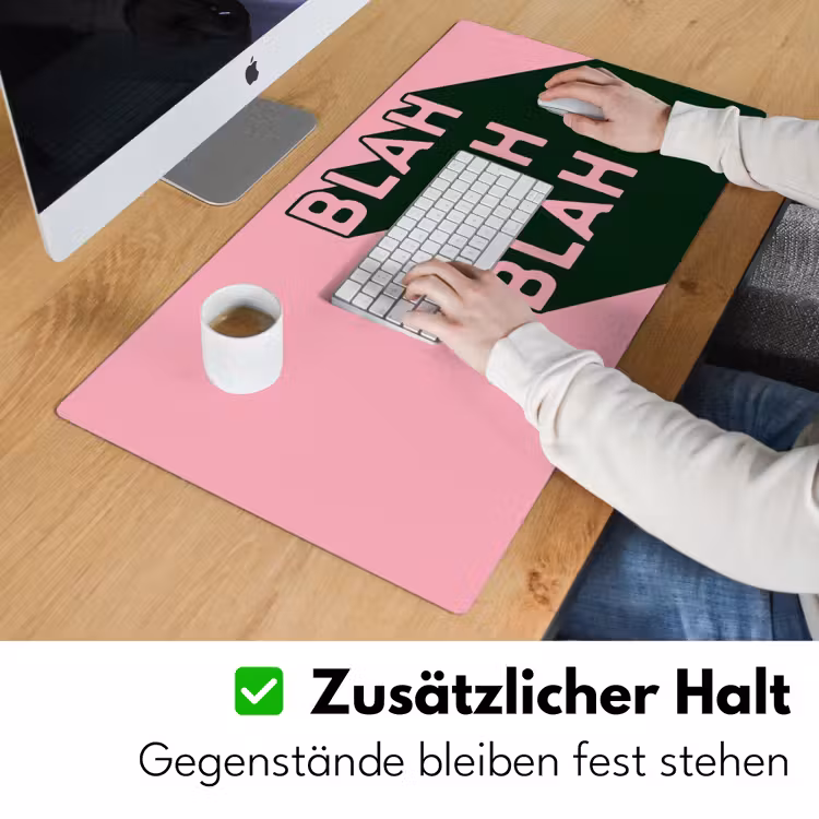 Tekst - Grafisch - Groen - Schaduw Muismat XXL klein -ysfeer3_duits