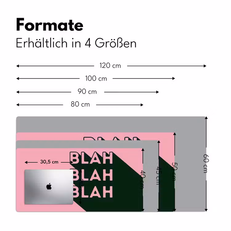 Tekst - Grafisch - Groen - Schaduw Muismat XXL klein -ysfeer5_duits