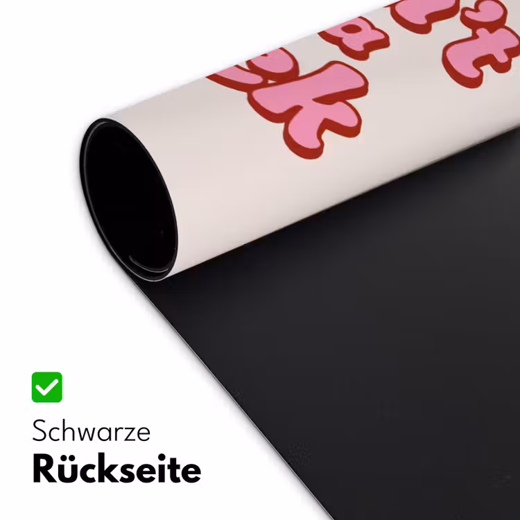 Tekst - Boodschap - Roze Muismat XXL klein -ysfeer2_duits