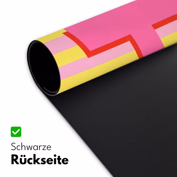 Tekst - Strepen - Roze Muismat XXL klein -ysfeer2_duits