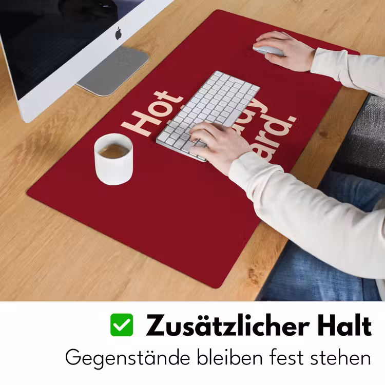 Schreibtischunterlage - Text – Studium – Motivation – Modern – Rot - Tekst - Studie - Motivatie - Modern - Rood Muismat XXL klein